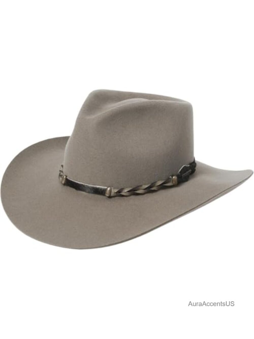 Stetson Drifter Buffalo Felt Cowboy Hat 4 1/4 Crown Satin Lined